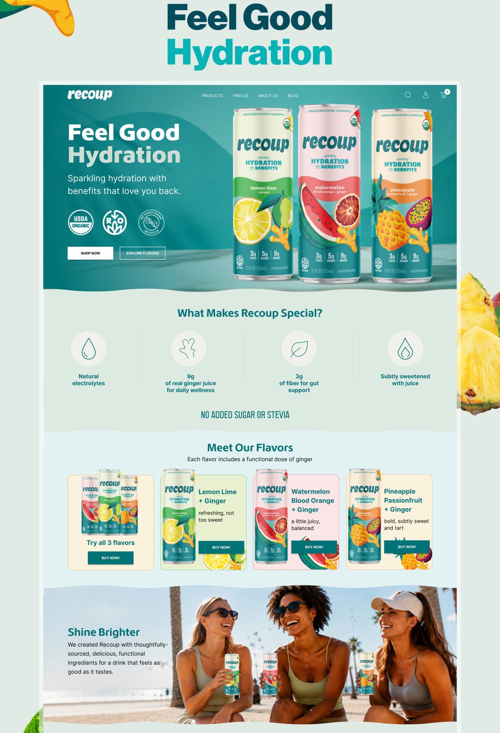 Recoup Shopify Website Redesign & CRO