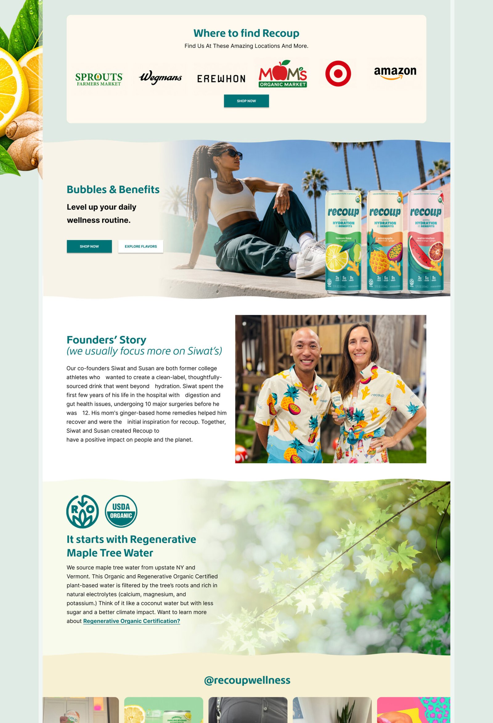 Recoup Shopify Website Redesign & CRO