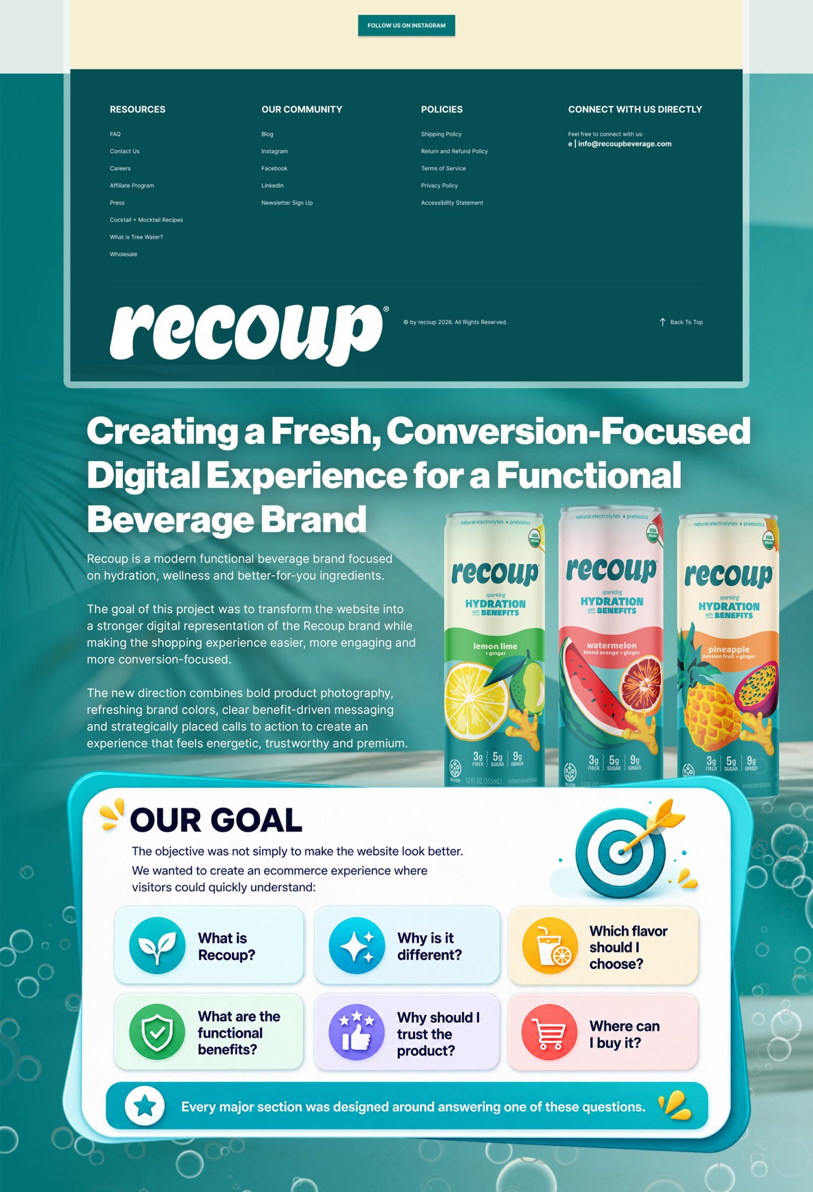Recoup Shopify Website Redesign & CRO