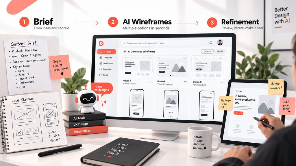UI/UX Design With AI Tools: 7 Powerful Trends Transforming Product Design in 2026 3 UI/UX Design with AI Tools for usability testing and design improvement