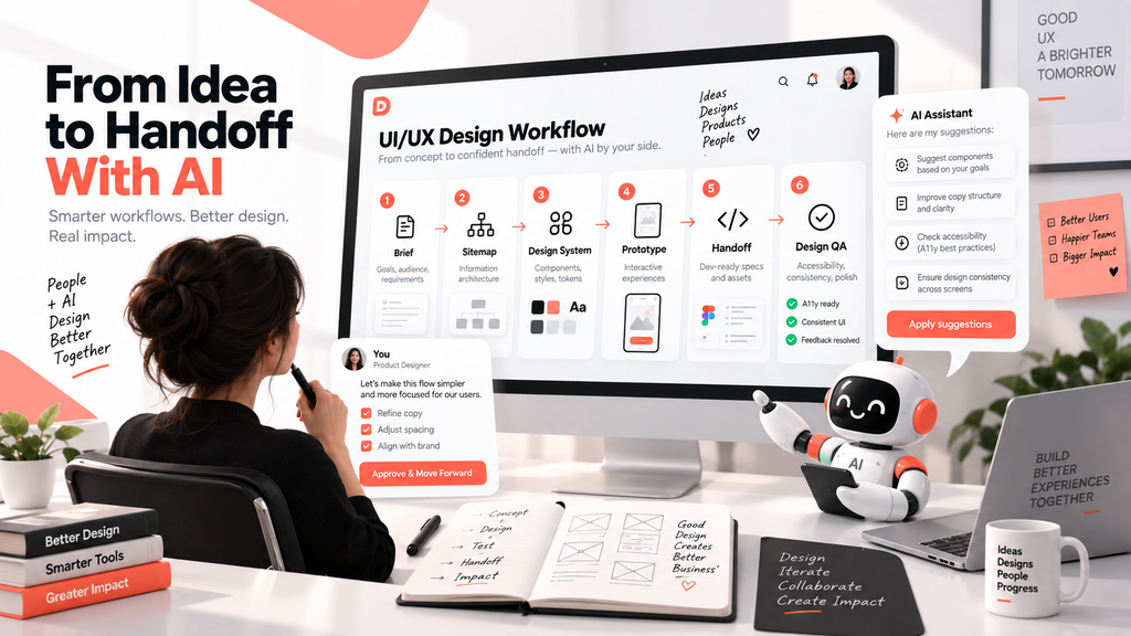 UI/UX Design With AI Tools: 7 Powerful Trends Transforming Product Design in 2026 5 UI/UX design with AI tools from wireframing to developer handoff